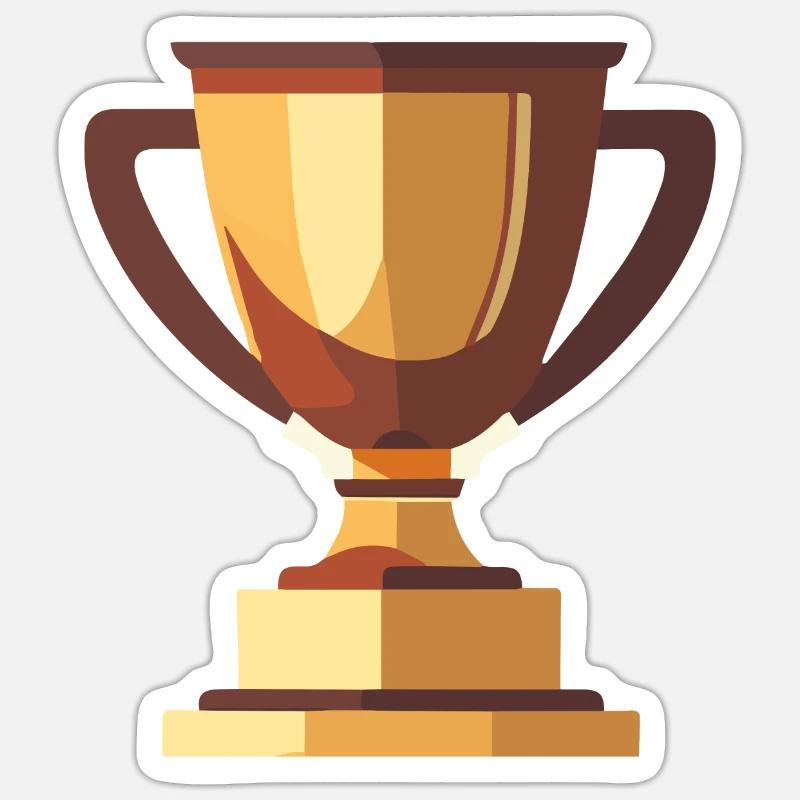 Gewinner Trophäe Gold Sticker Größe S (10 x 10 cm)