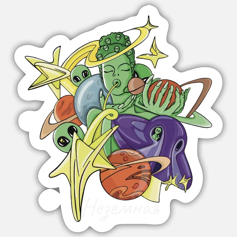 Alien Sticker Größe S (10 x 10 cm)