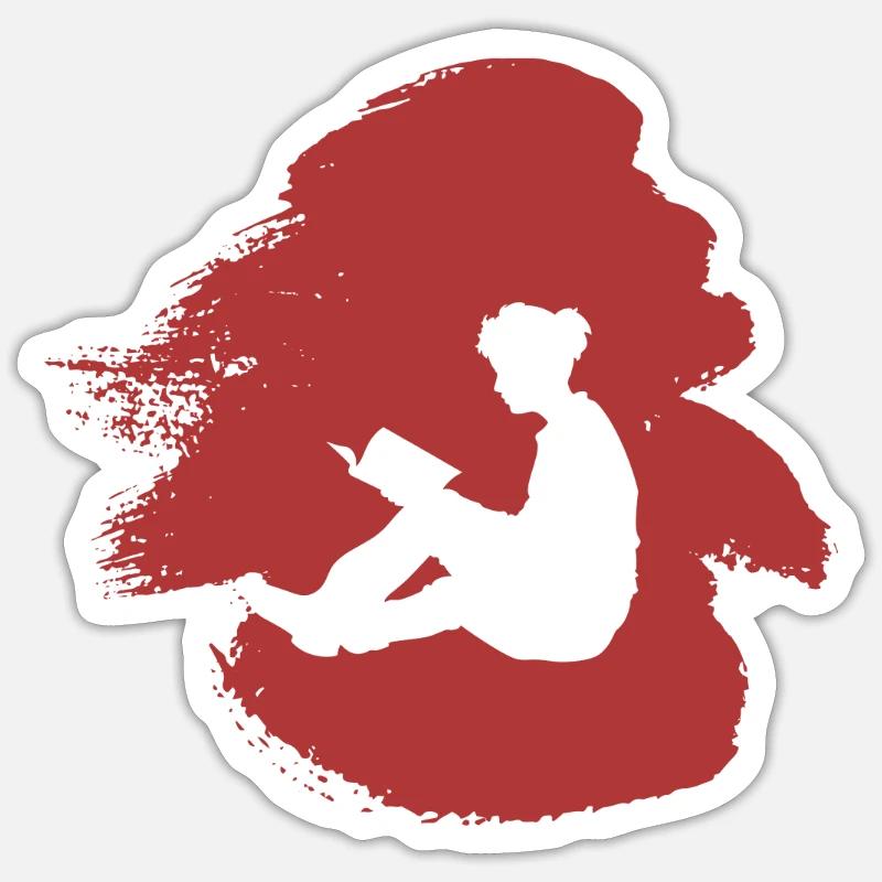 Read novel Sticker size S (10 x 10 cm)