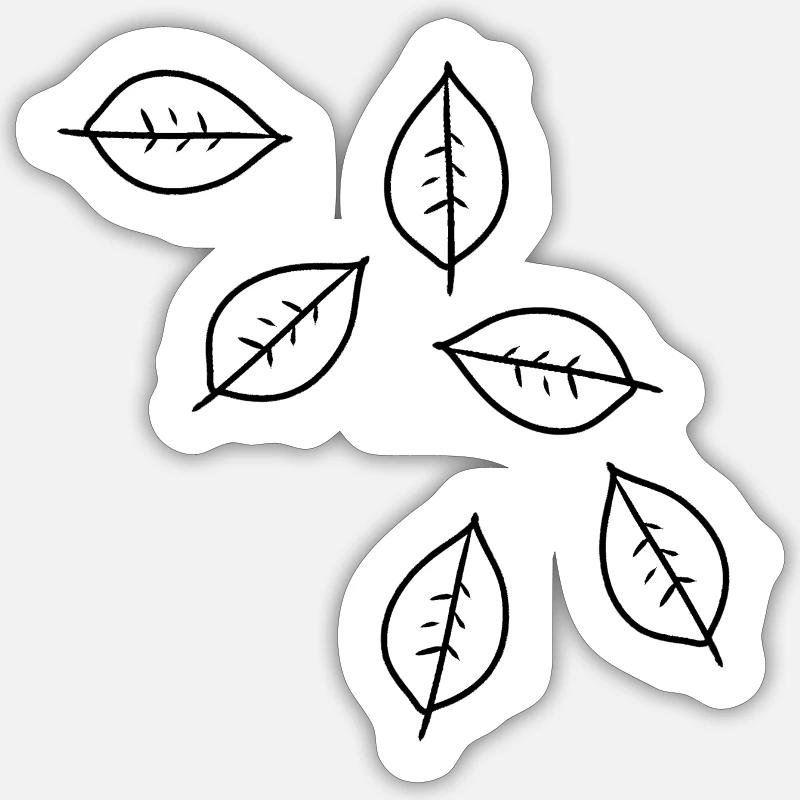 Leaf Symbol Pattern Leaves Shape Nature Sticker size S (10 x 10 cm)