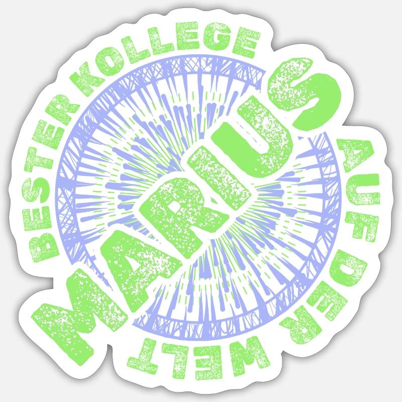 Marius - Sticker size S (10 x 10 cm) - white matte