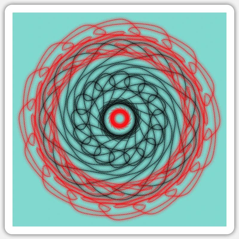 Abstract geometric design - Sticker size S (10 x 10 cm) - white matte