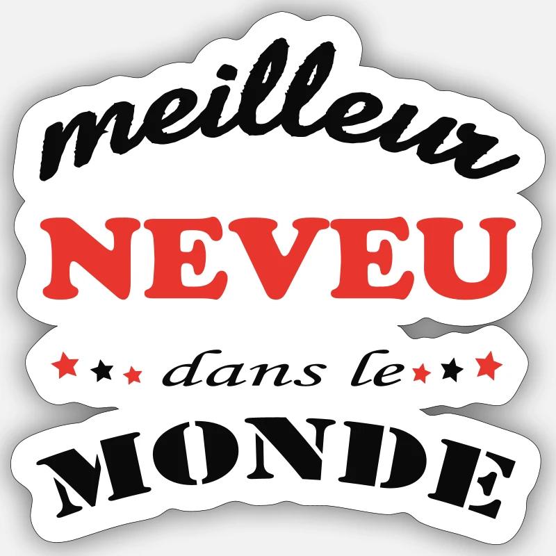 BESTER NEFFE DER WELT Sticker Größe S (10 x 10 cm)