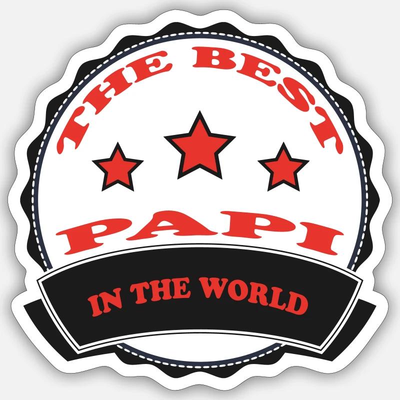 Das beste PAPI - Sticker Größe S (10 x 10 cm) - Mattweiß