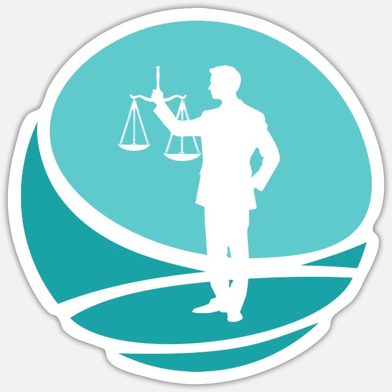 Gericht Versicherung Absatz Sticker Größe S (10 x 10 cm)