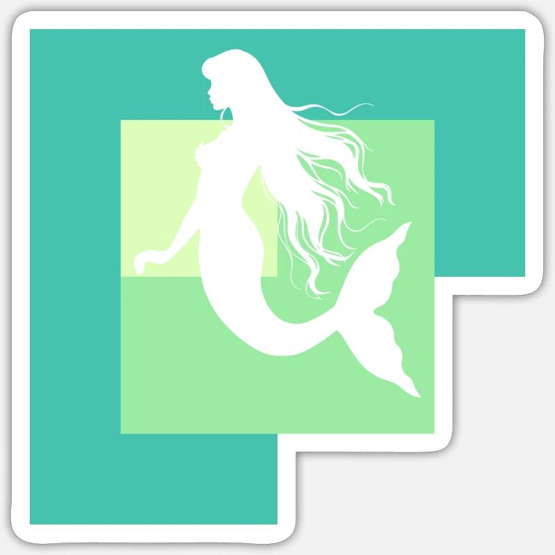 Mythical Creature Manatee Fin - Sticker size S (10 x 10 cm) - white matte