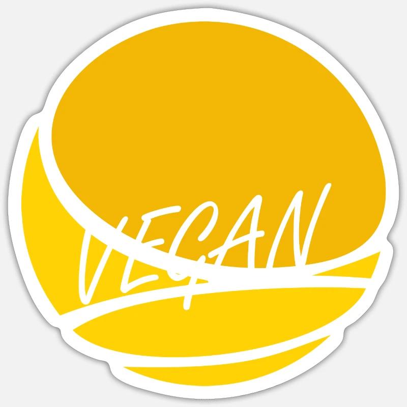 Végétalien Sain, Bio Sticker taille S (10 x 10 cm)