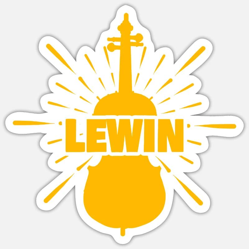 First name Lewin - Sticker size S (10 x 10 cm) - white matte