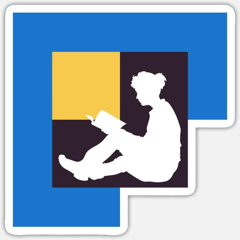 Read Author - Sticker size S (10 x 10 cm) - white matte
