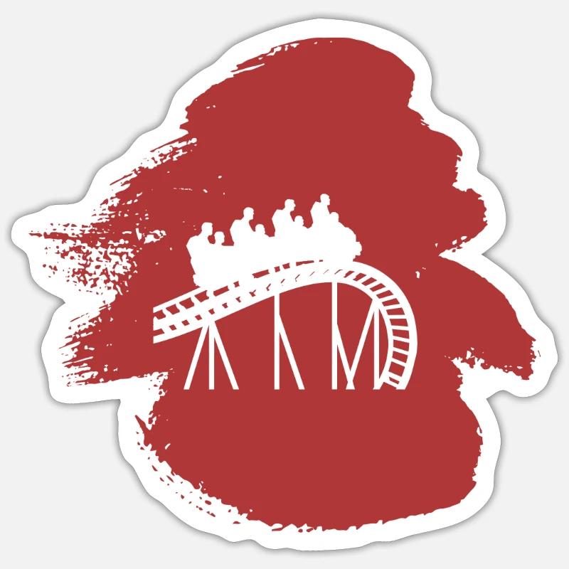 Rummel Lukas rollercoaster - Sticker Größe S (10 x 10 cm) - Mattweiß
