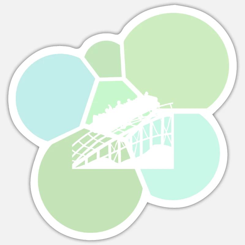 Fairground Marquee rollercoaster Sticker size S (10 x 10 cm)
