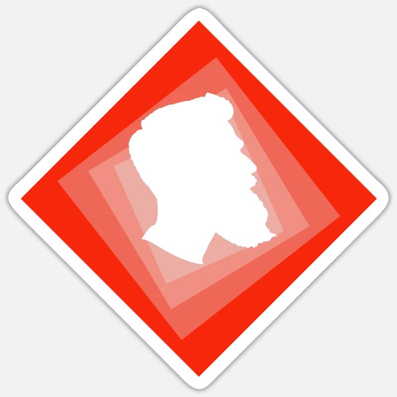 Bart Gentleman Baertig - Sticker size S (10 x 10 cm) - white matte