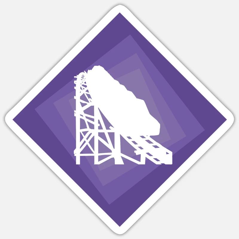 Carnival Roller Coaster Sticker size S (10 x 10 cm)