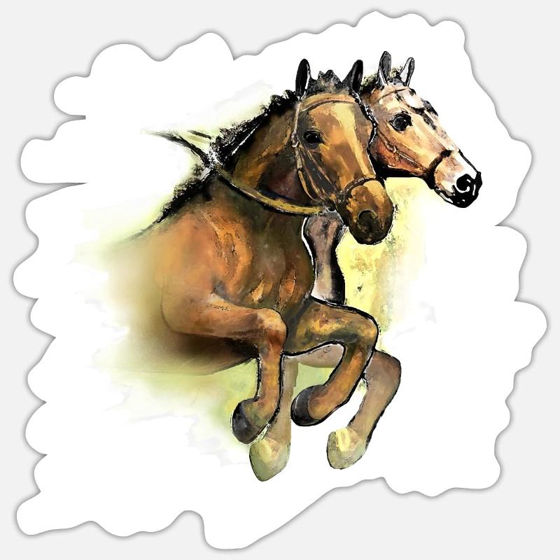 Dans le saut - Sticker taille S (10 x 10 cm) - blanc mat