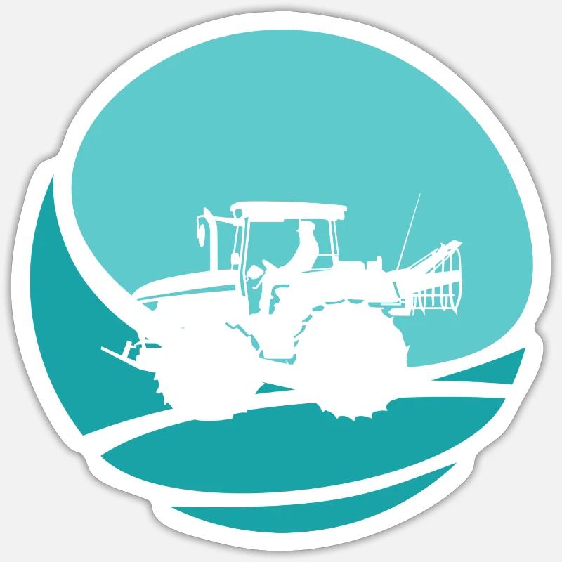 Moissonneuse-batteuse agricole Sticker taille S (10 x 10 cm)