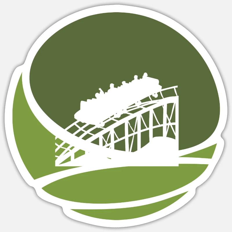 Rummel Achterbahn Sticker Größe S (10 x 10 cm)