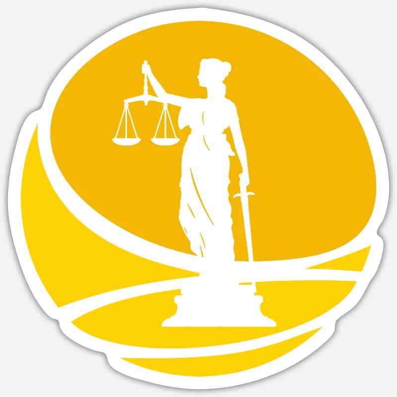 Richter Behandlung Gericht Sticker Größe S (10 x 10 cm)