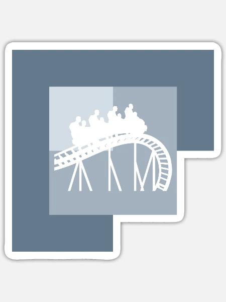 Riesenrad Rummel Maßkrug - Sticker Größe S (10 x 10 cm) - Mattweiß