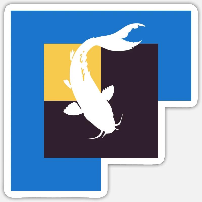 Pond Koi Fish Sticker size S (10 x 10 cm)