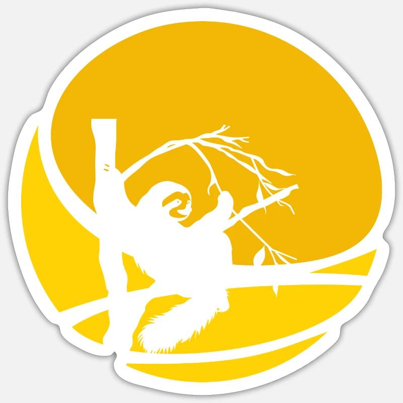 Sloth Chill Rest Sticker size S (10 x 10 cm)