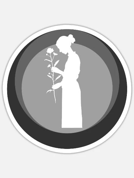 Floristik Florist Hobbygärtner - Sticker Größe S (10 x 10 cm) - Mattweiß