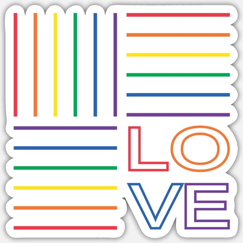 LGBT Pride - Sticker size S (10 x 10 cm) - white matte