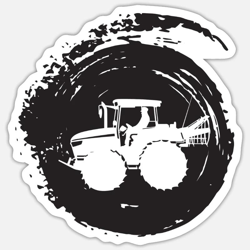 Moissonneuse-batteuse agricole Sticker taille S (10 x 10 cm)