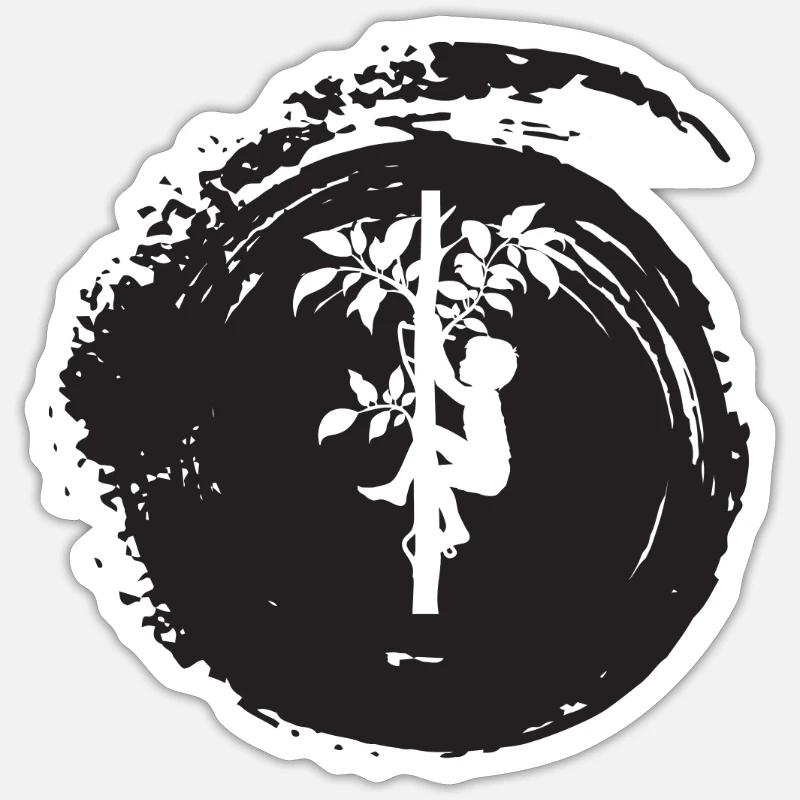Climbing Ascent Tree Climbing Sticker size S (10 x 10 cm)