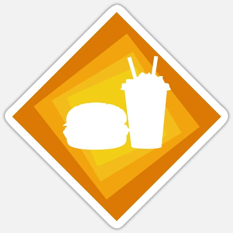 Camions de restauration rapide - Sticker taille S (10 x 10 cm) - blanc mat