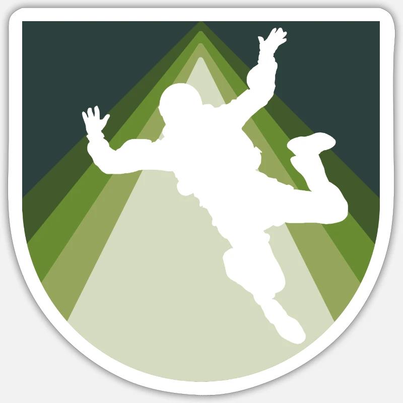 Parachuting Base Jumping Sticker Größe S (10 x 10 cm)