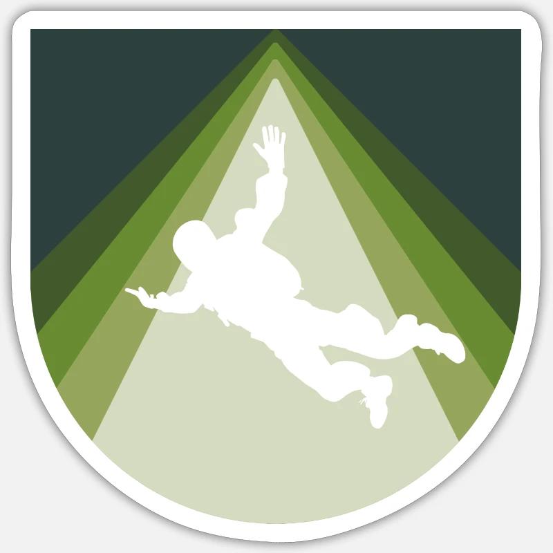 Skydiving Parachuting Sticker Größe S (10 x 10 cm)