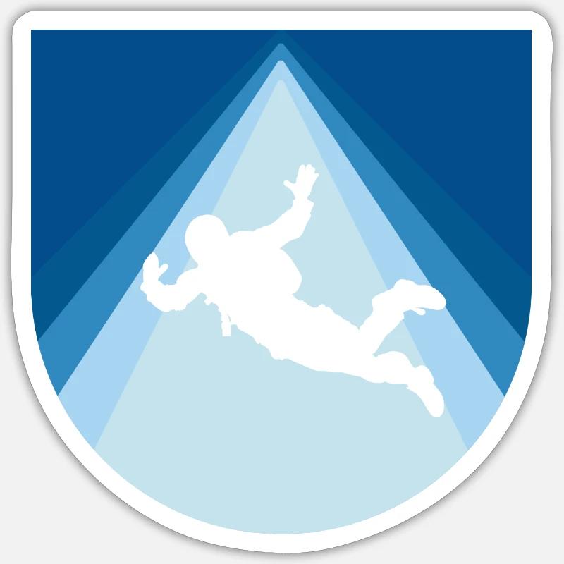 Skydiving Parachuting Sticker Größe S (10 x 10 cm)