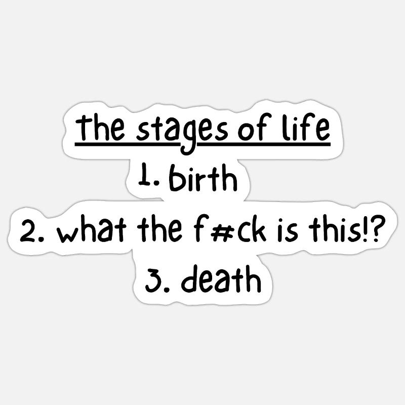 Lebensabschnitte Sticker Größe S (10 x 10 cm)