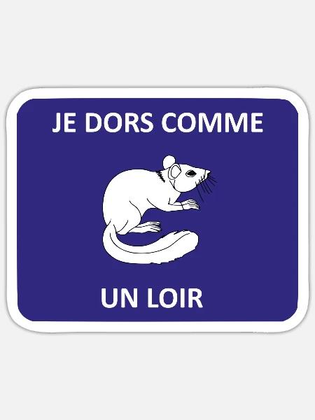 Ich schlafe wie ein Siebenschläfer - Sticker Größe S (10 x 10 cm) - Mattweiß