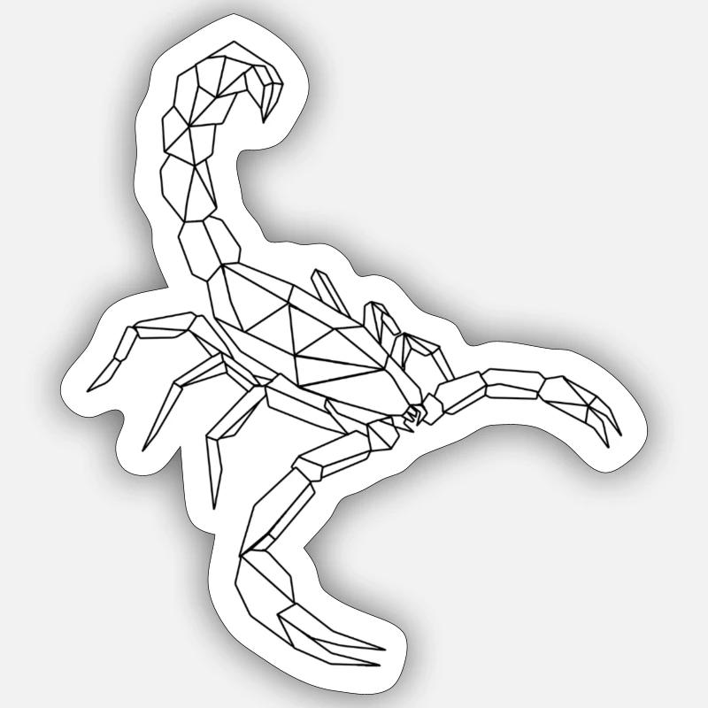 Scorpion - Sticker size S (10 x 10 cm) - white matte