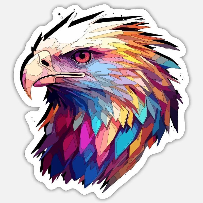 Adler - Sticker Größe S (10 x 10 cm) - Mattweiß