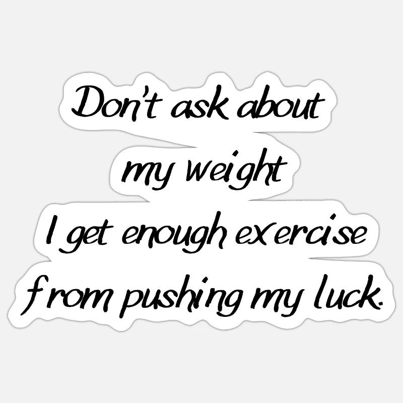Luck as exercise - Sticker size S (10 x 10 cm) - white matte
