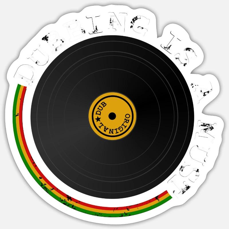 Dubbing - Sticker Größe S (10 x 10 cm) - Mattweiß