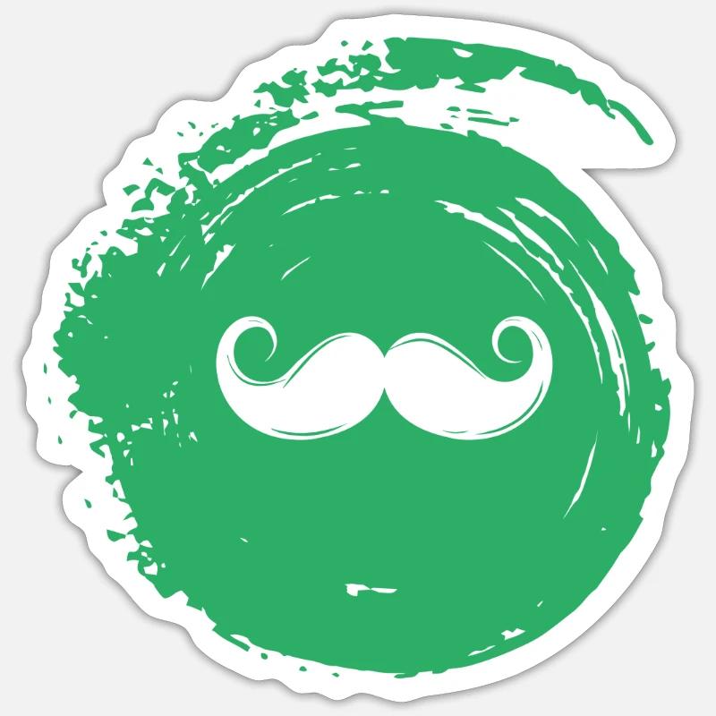 Bart Baertig Gesichtsbehaarung Sticker Größe S (10 x 10 cm)