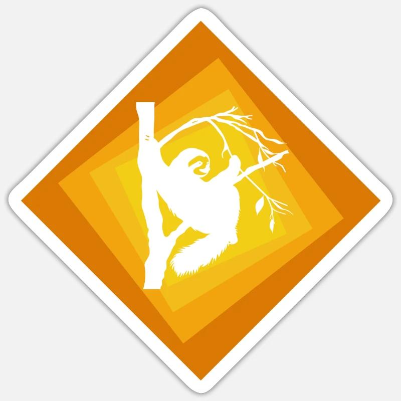 Sloth Chill - Sticker size S (10 x 10 cm) - white matte
