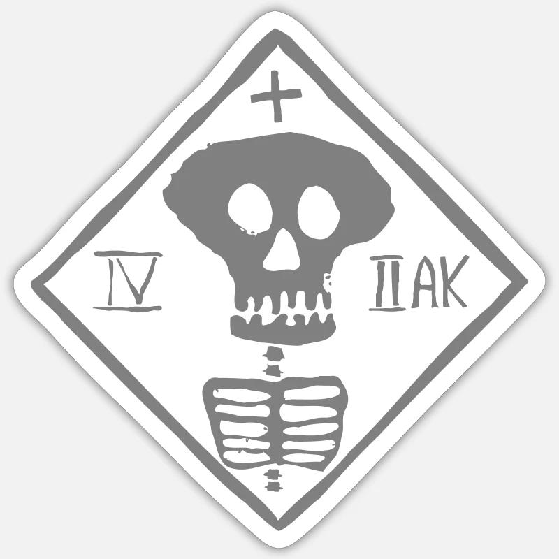 mort blanche Finlande - Sticker taille S (10 x 10 cm) - blanc mat