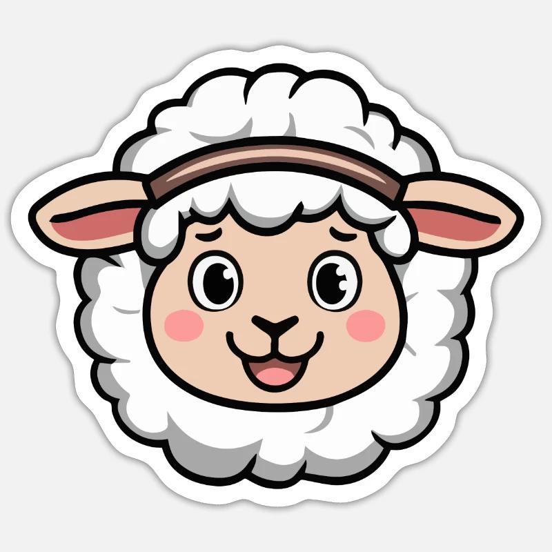 Sheep - Sticker size S (10 x 10 cm) - white matte