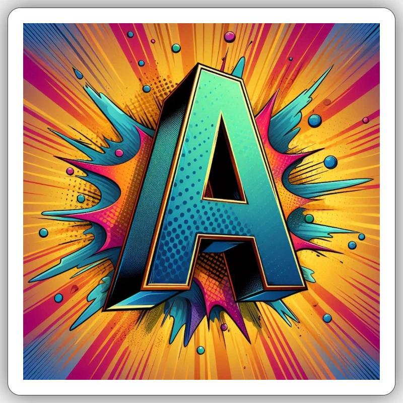 A - Sticker Größe S (10 x 10 cm) - Mattweiß