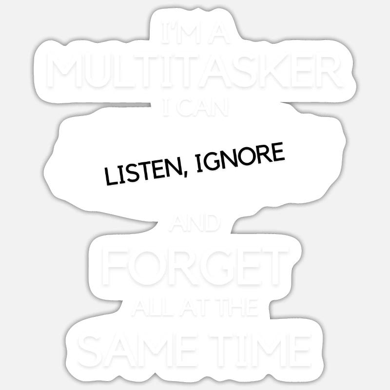 Multitasking Multitasker Sticker Größe S (10 x 10 cm)