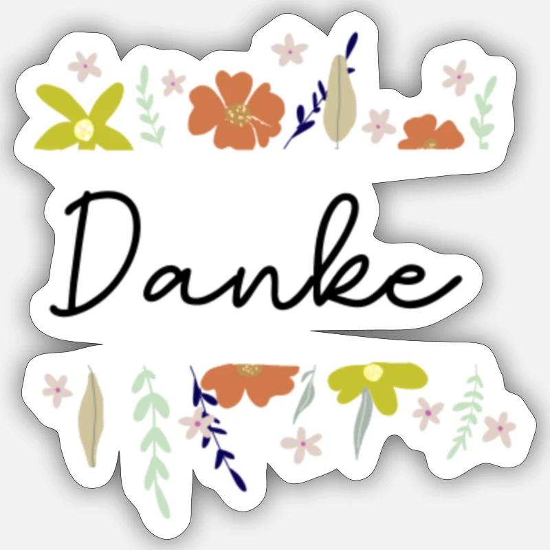 Merci - Sticker taille S (10 x 10 cm) - blanc mat