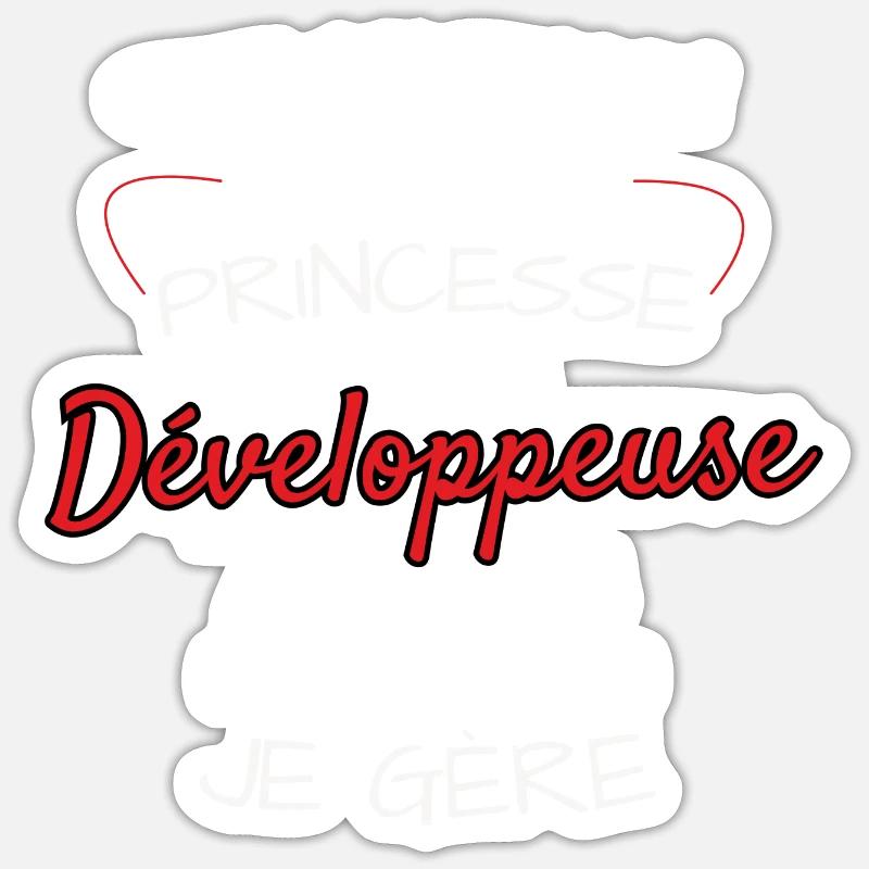 Princess and Developer, I manage! Sticker size S (10 x 10 cm)