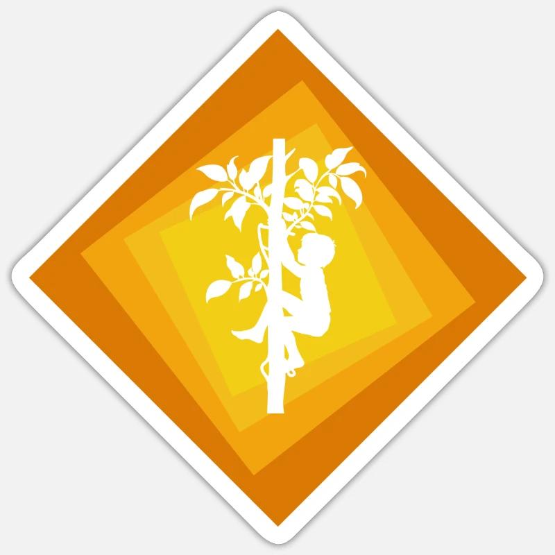 Crampons d’accrobranche - Sticker taille S (10 x 10 cm) - blanc mat