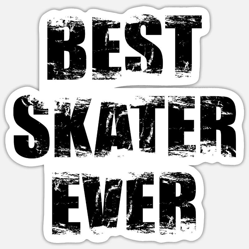 Bester Skater - Sticker Größe S (10 x 10 cm) - Mattweiß