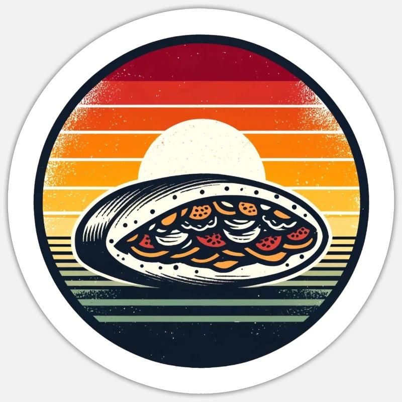 Kebab - Sticker taille S (10 x 10 cm) - blanc mat