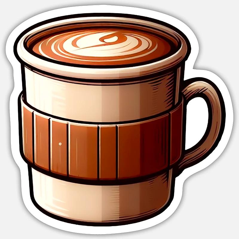Coffee cup Sticker size S (10 x 10 cm)